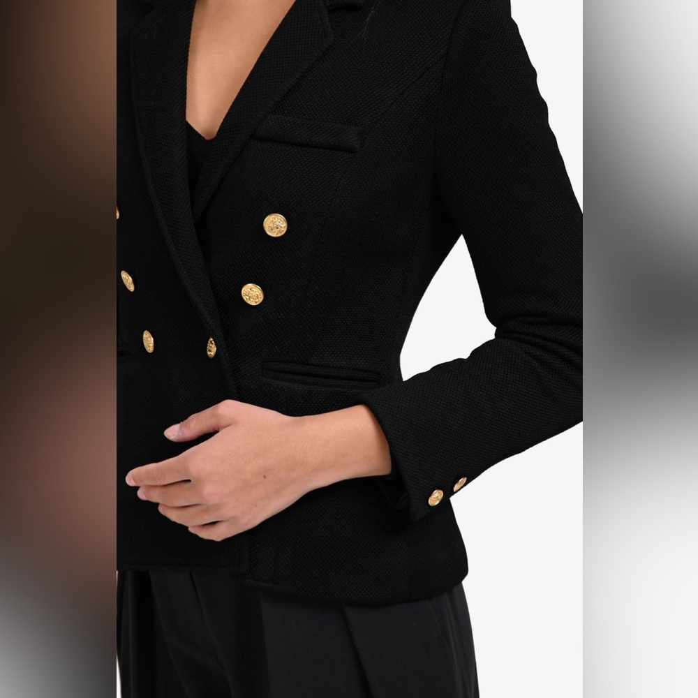 Smythe College Blazer Black Gold Buttons 4